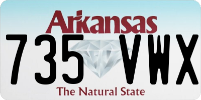 AR license plate 735VWX