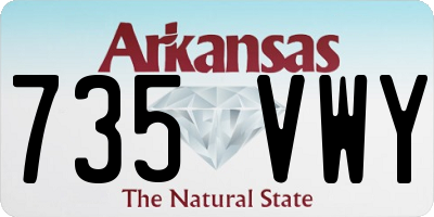 AR license plate 735VWY
