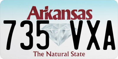 AR license plate 735VXA