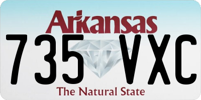 AR license plate 735VXC