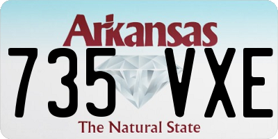 AR license plate 735VXE