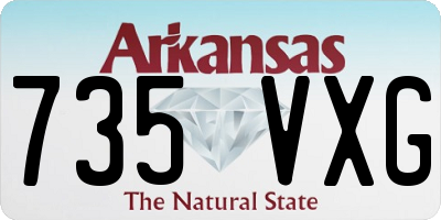 AR license plate 735VXG