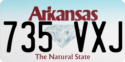 AR license plate 735VXJ