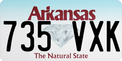 AR license plate 735VXK