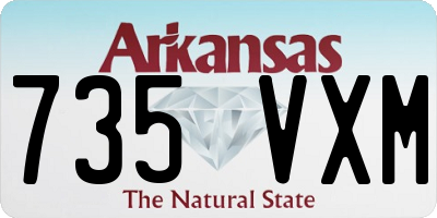 AR license plate 735VXM
