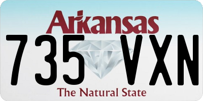 AR license plate 735VXN