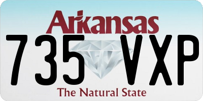 AR license plate 735VXP