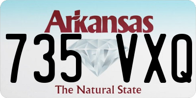 AR license plate 735VXQ