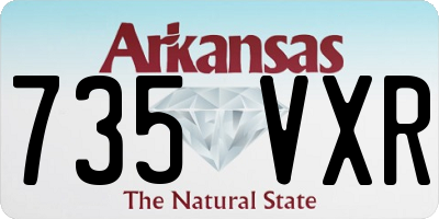 AR license plate 735VXR