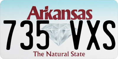 AR license plate 735VXS