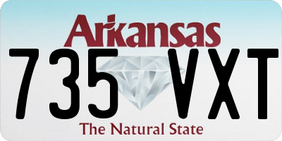 AR license plate 735VXT