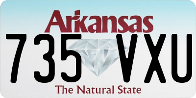 AR license plate 735VXU