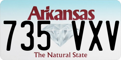 AR license plate 735VXV