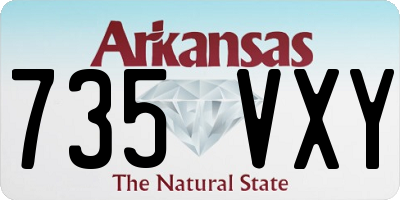 AR license plate 735VXY