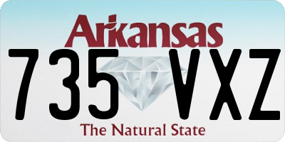 AR license plate 735VXZ