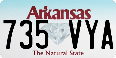 AR license plate 735VYA
