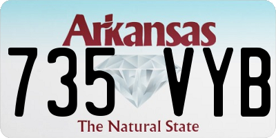 AR license plate 735VYB