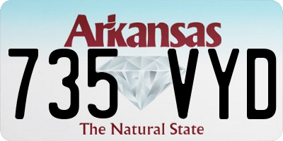AR license plate 735VYD