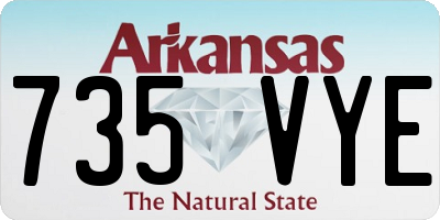 AR license plate 735VYE