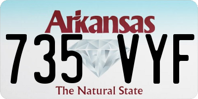 AR license plate 735VYF