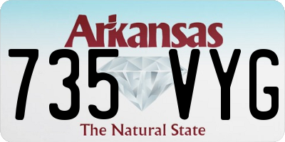 AR license plate 735VYG