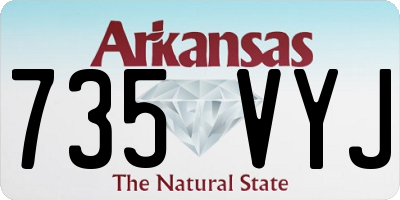 AR license plate 735VYJ
