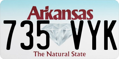 AR license plate 735VYK