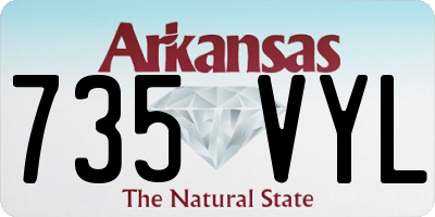 AR license plate 735VYL