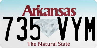 AR license plate 735VYM