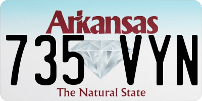 AR license plate 735VYN