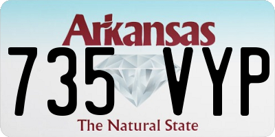 AR license plate 735VYP