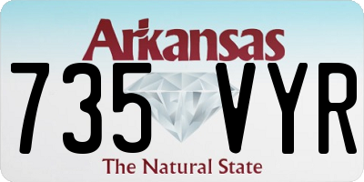 AR license plate 735VYR