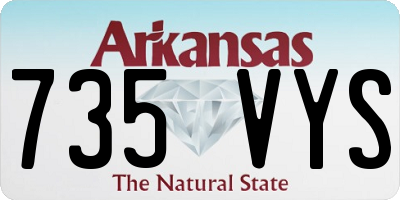 AR license plate 735VYS