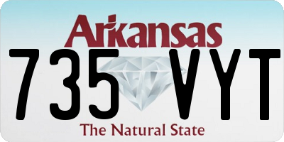 AR license plate 735VYT