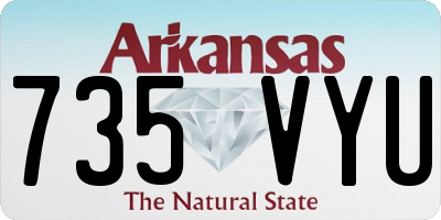 AR license plate 735VYU