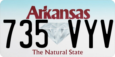 AR license plate 735VYV