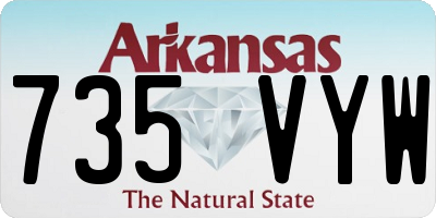 AR license plate 735VYW