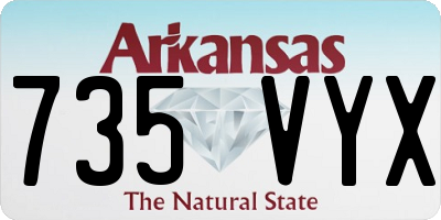 AR license plate 735VYX