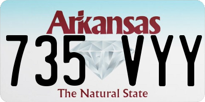 AR license plate 735VYY