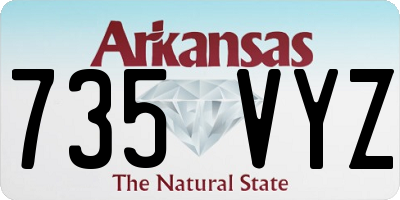 AR license plate 735VYZ