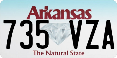 AR license plate 735VZA