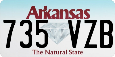 AR license plate 735VZB