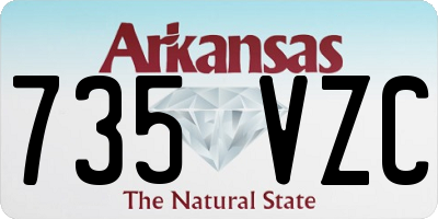 AR license plate 735VZC