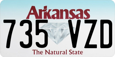 AR license plate 735VZD
