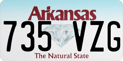 AR license plate 735VZG