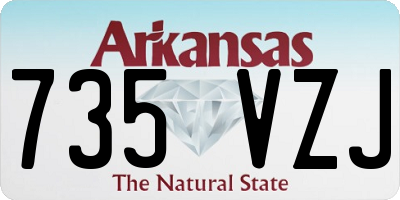 AR license plate 735VZJ