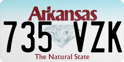 AR license plate 735VZK
