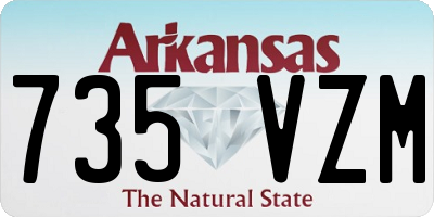 AR license plate 735VZM