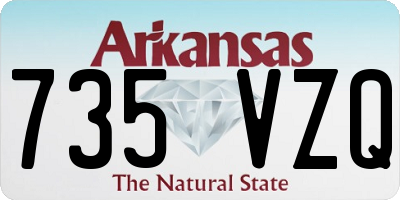 AR license plate 735VZQ