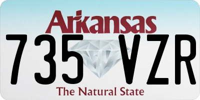 AR license plate 735VZR